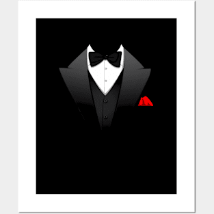 Printed Suit Tuxedo Business For Posters and Art